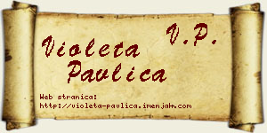 Violeta Pavlica vizit kartica